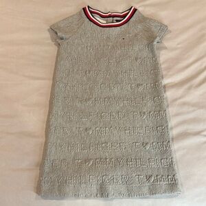 Tommy Hilfiger Kids Gray Dress Red Blue Accents and Embossed Fabric Sz 10